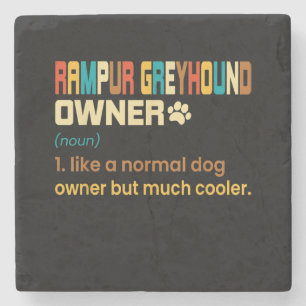 Porta-copo De Pedra Funny Rampur Greyhound Vintage Retro Cachorro Mãe