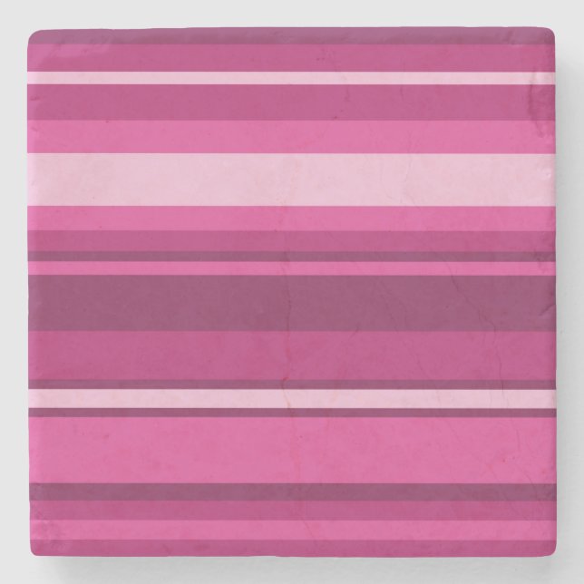 Porta-copo De Pedra Fuschia stripes (Frente)