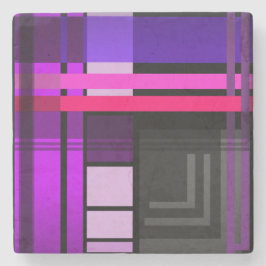Porta-copo De Pedra Future Perfect Plaid Stone Coaster