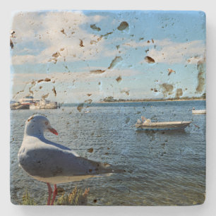 Porta-copo De Pedra Gaivota, Barcos E O Oceano, Relógio De Bolso