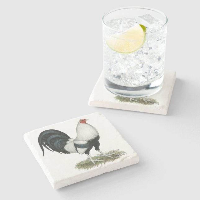 Porta-copo De Pedra Gamecock prateado (Lateral)