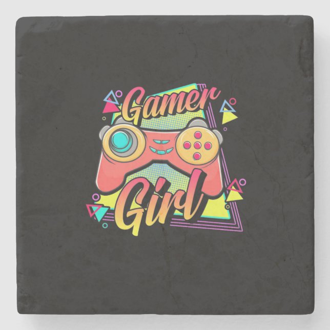 Porta-copo De Pedra Gamer Girl (Frente)