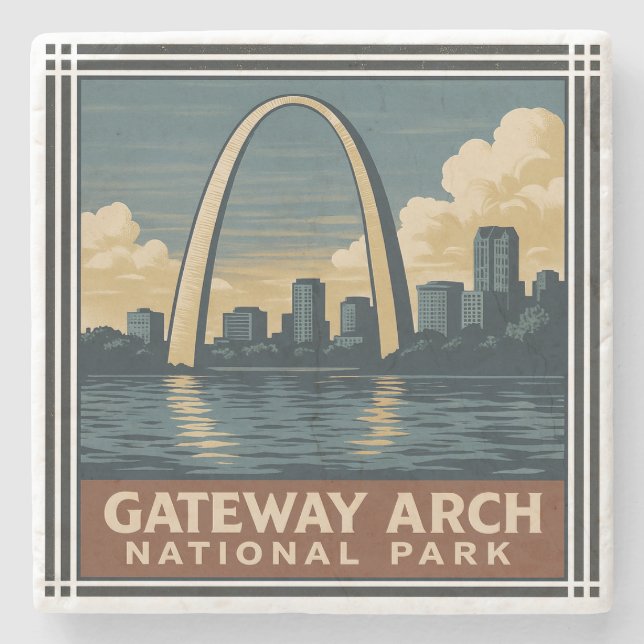 Porta-copo De Pedra Gateway Arch National Park (Frente)