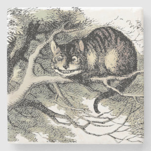 Porta-copo De Pedra Gato de Cheshire Alice Mundo das Maravilhas Clássi