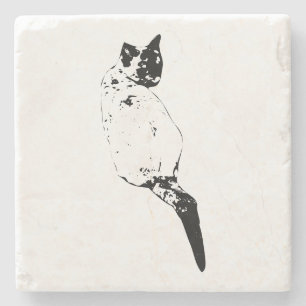Porta-copo De Pedra Gato Desencanado, Charme Sutil