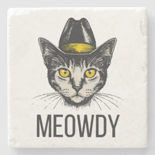 Porta-copo De Pedra Gato Divertido Meowdy