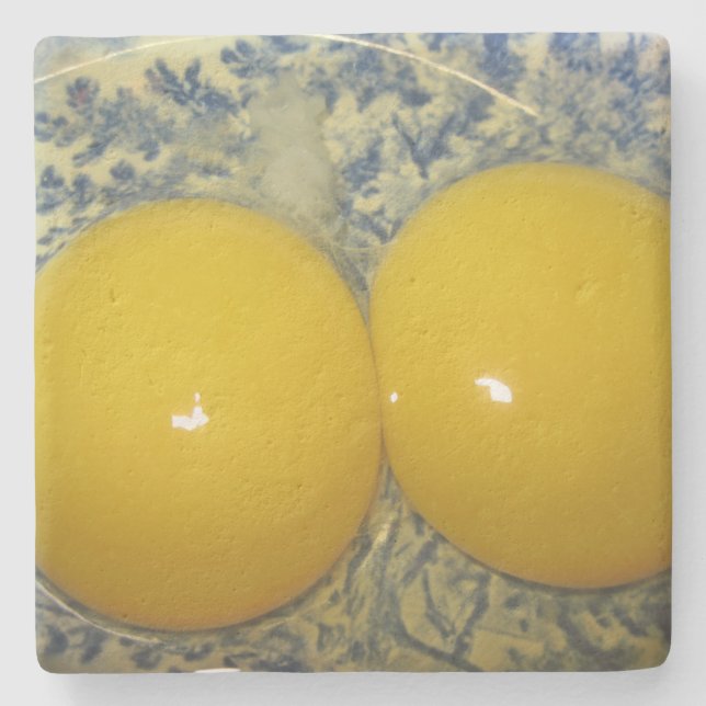 Porta-copo De Pedra Gema de Ovo Duplo (Frente)