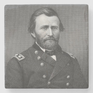 Porta-copo De Pedra General Ulysses Simpson Grant, gravado após uma