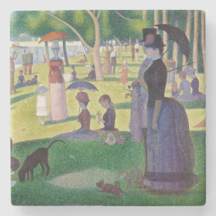 Porta-copo De Pedra Georges Seurat - Um Domingo na La Grande Jatte