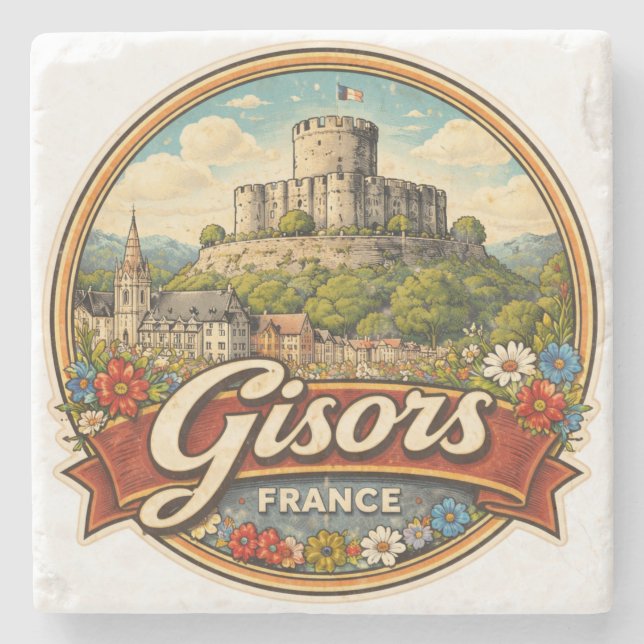 Porta-copo De Pedra Gisors França (Frente)