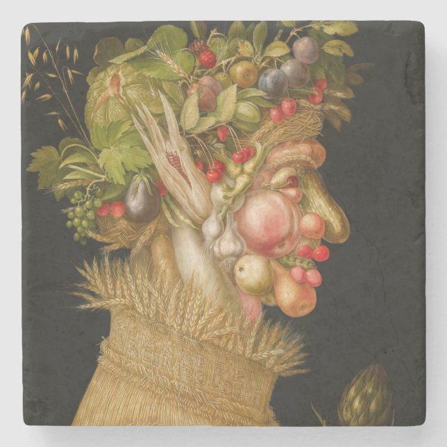 Porta-copo De Pedra Giuseppe Arcimboldo - Verão (Frente)