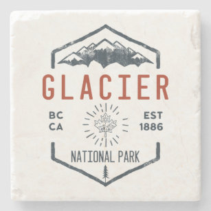 Porta-copo De Pedra Glacier National Park Canada Vintage aflita