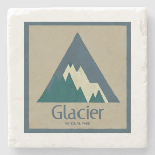 Porta-copo De Pedra Glacier National Park Rustic