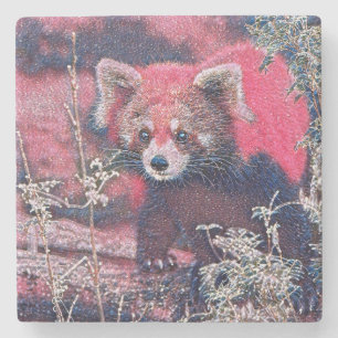 Porta-copo De Pedra GlitzyAnimal_RedPanda_005