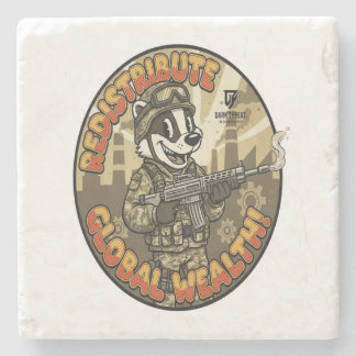 Porta-copo De Pedra Global Wealth Badger Stone Coaster