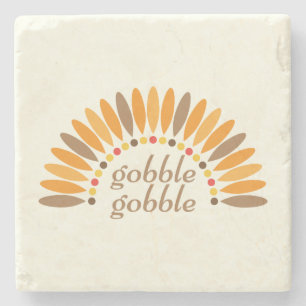 Porta-copo De Pedra Gobble Gobble - Ação de Graças