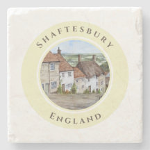 Gold Hill Shaftesbury Dorset Inglaterra Aquarela