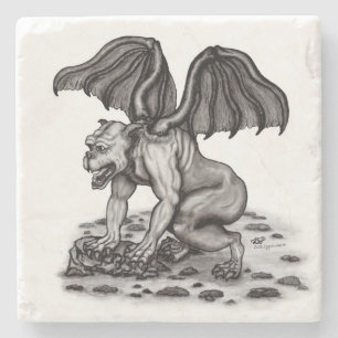 Porta-copo De Pedra Golem Gargoyle
