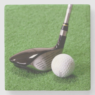 Porta-copo De Pedra Golf Club e Golf Ball no Verde