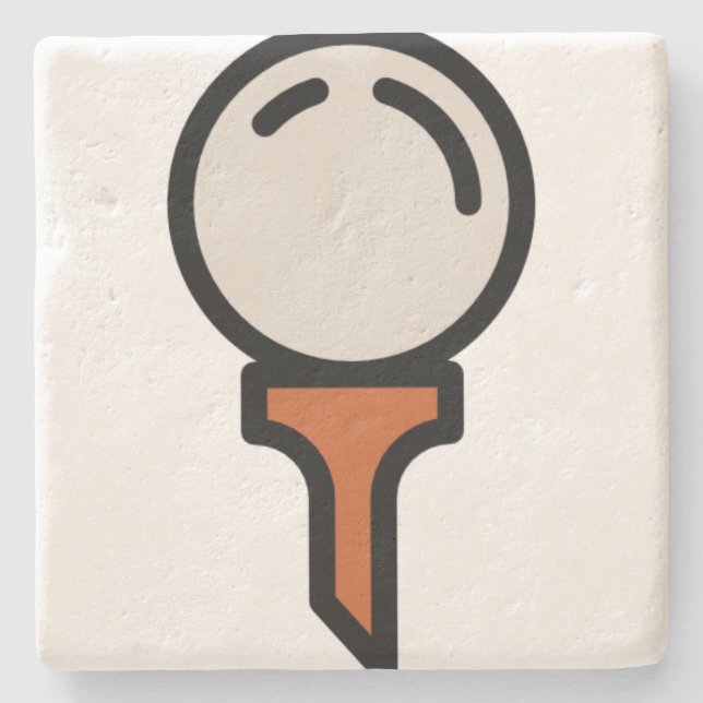 Porta-copo De Pedra golfe (Frente)