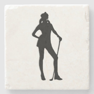 Porta-copo De Pedra Golfista Feminina Esporte