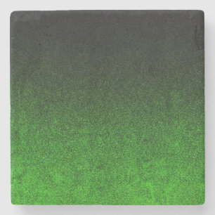Porta-copo De Pedra Gradação da Brilhante Preta e Verde