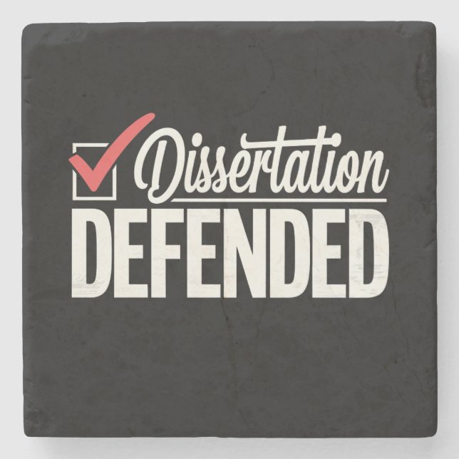 Porta-copo De Pedra Graduação de Formando PhD Defendida por Dissertaçã (Frente)