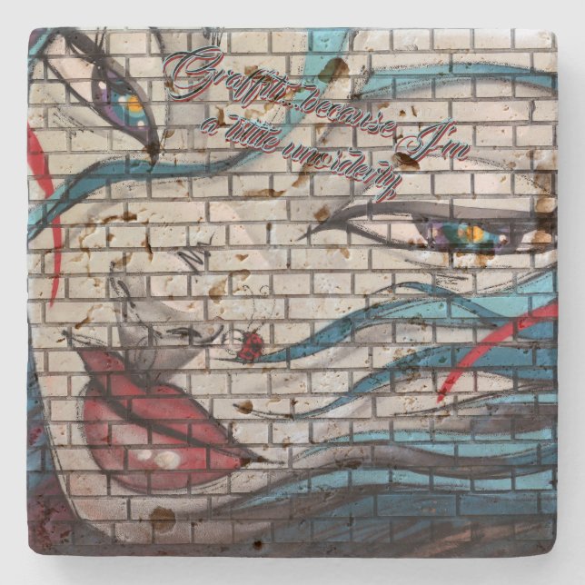 Porta-copo De Pedra Grafite de Garota Asiática (Frente)