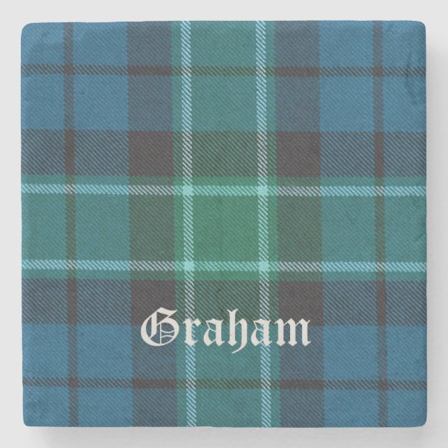 Porta-copo De Pedra Graham, Graham Scottish Tartan, Graham Clan, Graha (Frente)