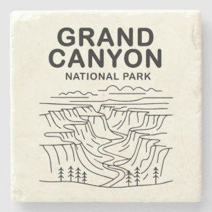 Porta-copo De Pedra Grand Canyon National Park Line Art
