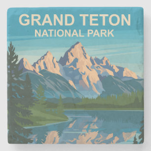 Porta-copo De Pedra Grand Teton National Park Landscape Viagem Art