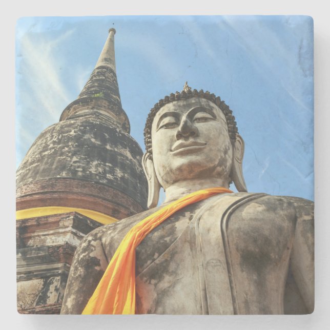 Porta-copo De Pedra Grande Buda em Ayutthaya, Tailândia (Frente)