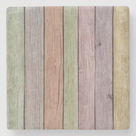 Porta-copo De Pedra Grãos de madeira