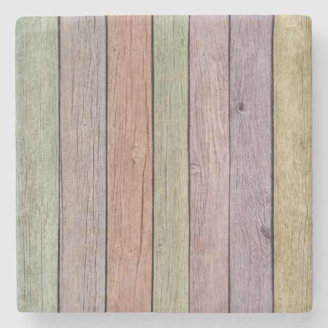 Porta-copo De Pedra Grãos de madeira (Frente)