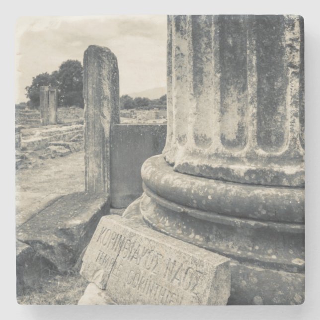 Porta-copo De Pedra Grécia, ruínas de cidade antiga (Frente)