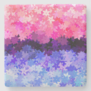 Porta-copo De Pedra Groovy Boho Quirky Retro Floral Orgulho Omnissexua