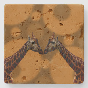 Porta-copo De Pedra Groovy Giraffe A Go Go,   