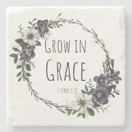 Porta-copo De Pedra Grow in Grace Stone Coaster