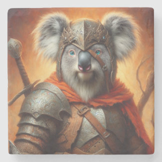 Porta-copo De Pedra Guerreiro Koala Fantasy