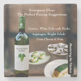 Porta-copo De Pedra Guia de Harmonização de Vinho Sauvignon Blanc