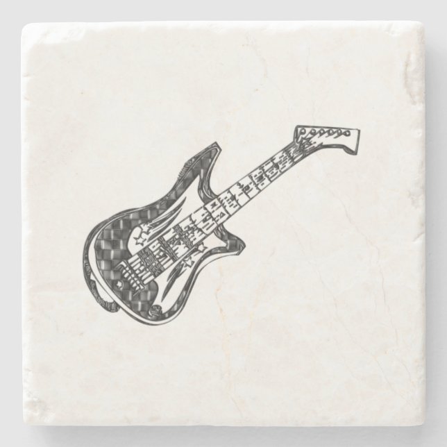 Porta-copo De Pedra Guitarra (Frente)