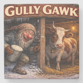 Porta-copo De Pedra Gully Gawk Icelandic Yule Lad postcard
