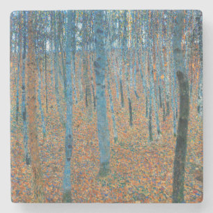 Porta-copo De Pedra Gustav Klimt Floresta de Faia Arte Fino Vintage