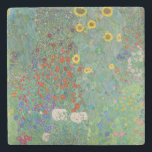 Porta-copo De Pedra Gustav Klimt - Jardim do País com Girassóis<br><div class="desc">Jardim do País com Girassóis/Jardim de Fazenda com Girassóis - Gustav Klimt em 1905-1906</div>