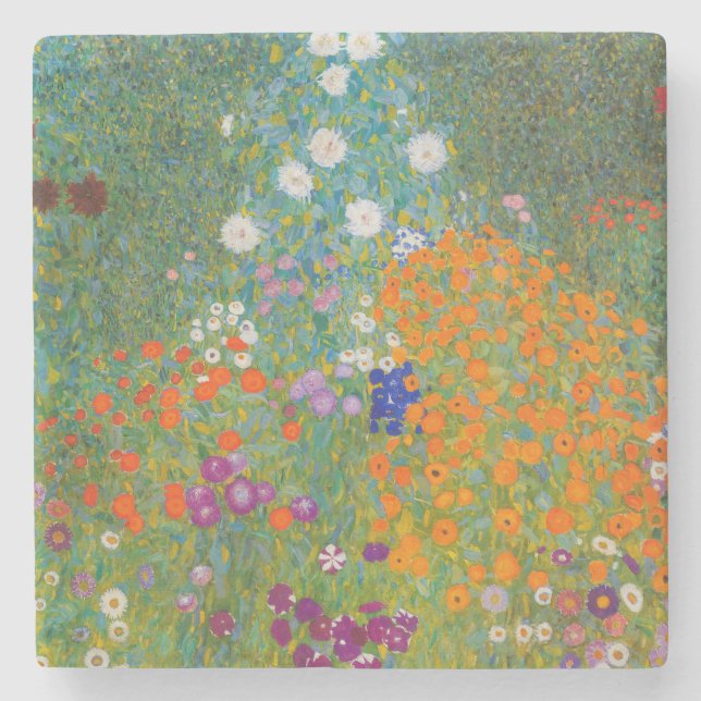 Porta-copo De Pedra Gustav Klimt - Jardim Flor (Frente)