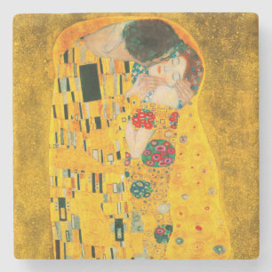 Porta-copo De Pedra Gustav Klimt O Beijo