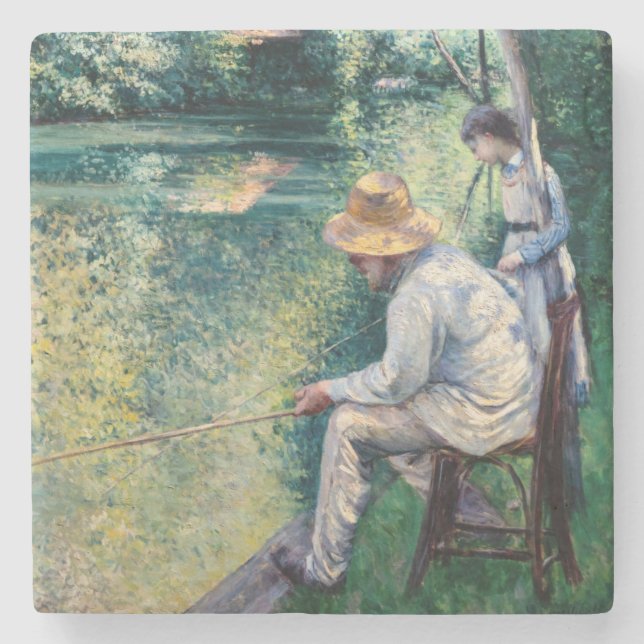 Porta-copo De Pedra Gustave Caillebotte - Angling (Frente)