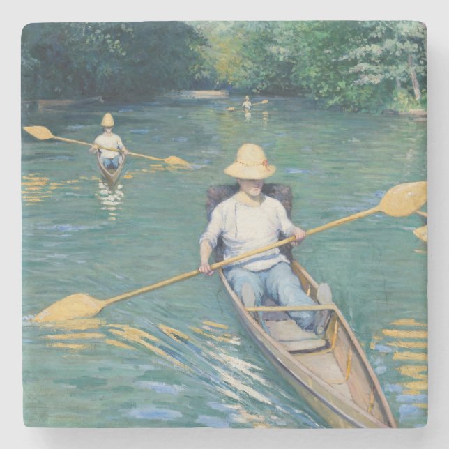 Porta-copo De Pedra Gustave Caillebotte - Barcos no Yerres (Frente)
