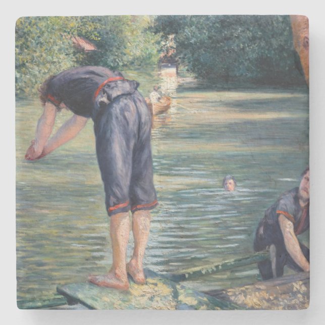 Porta-copo De Pedra Gustave Caillebotte - Bathers, Banco dos Yerres (Frente)