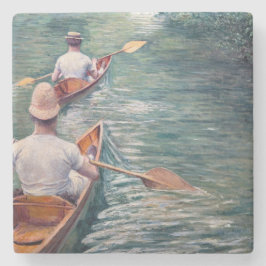 Porta-copo De Pedra Gustave Caillebotte - Canoas no Yerres